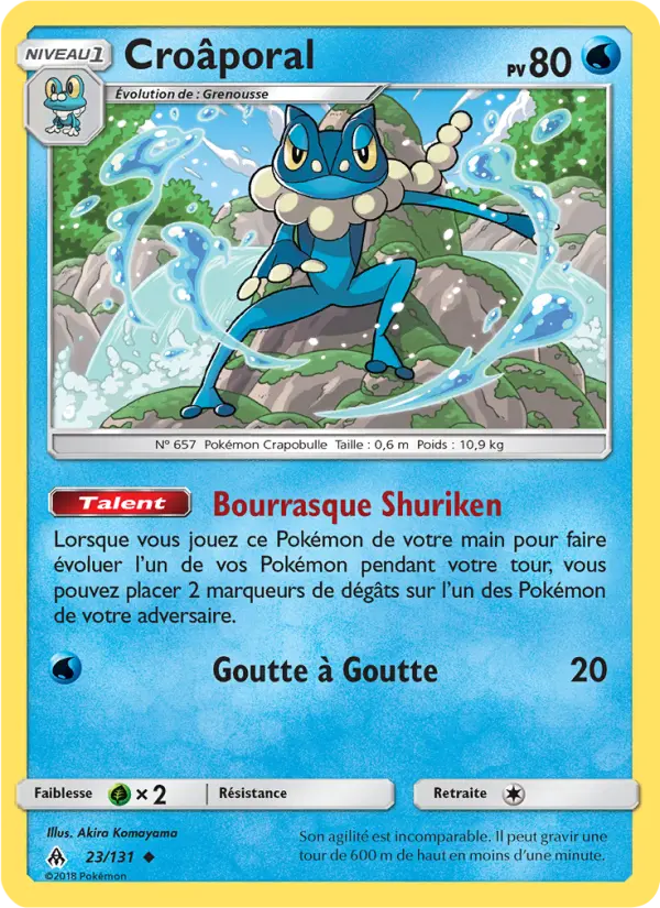 Scan HD carte Pokémon Croâporal 23/131 — Lumière Interdite