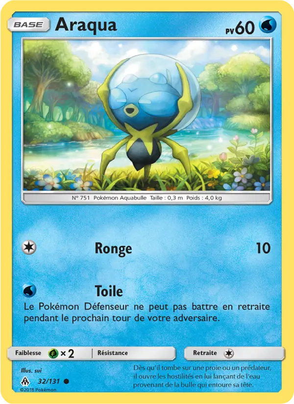 Scan HD carte Pokémon Araqua 32/131 — Lumière Interdite