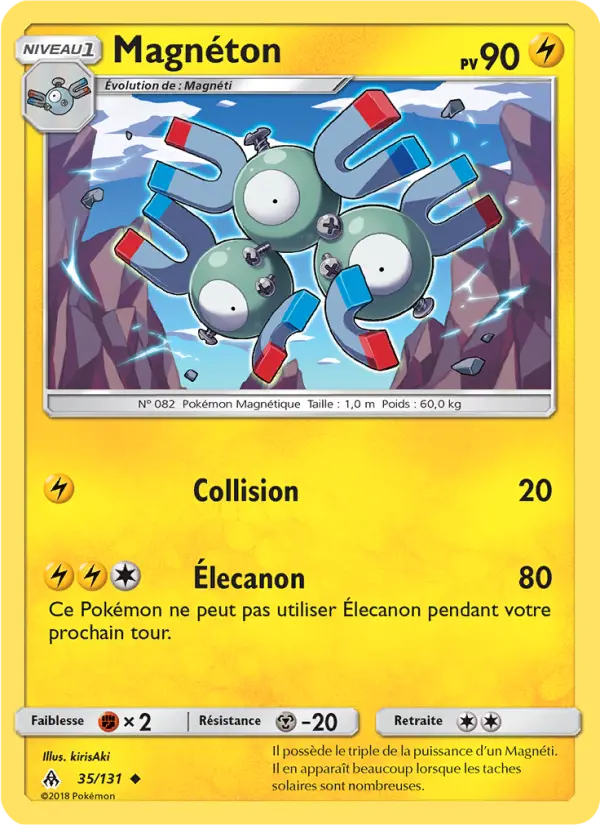 Scan HD carte Pokémon Magnéton 35/131 — Lumière Interdite