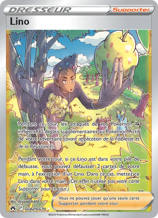Scan HD carte Pokémon Lino GG62/159 — Zénith Suprême