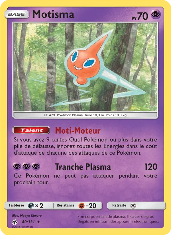 Scan HD carte Pokémon Motisma 40/131 — Lumière Interdite