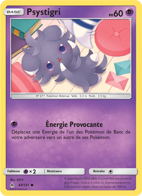 Scan HD carte Pokémon Psystigri 44/131 — Lumière Interdite