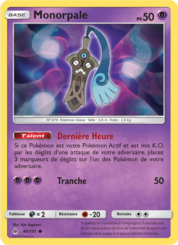 Scan HD carte Pokémon Monorpale 46/131 — Lumière Interdite