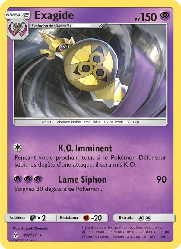 Scan HD carte Pokémon Exagide 49/131 — Lumière Interdite