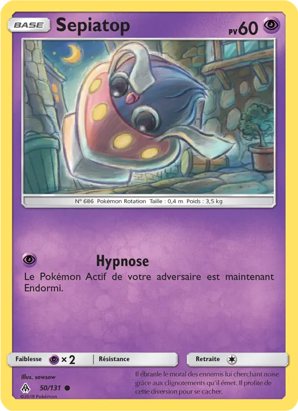 Scan HD carte Pokémon Sepiatop 50/131 — Lumière Interdite