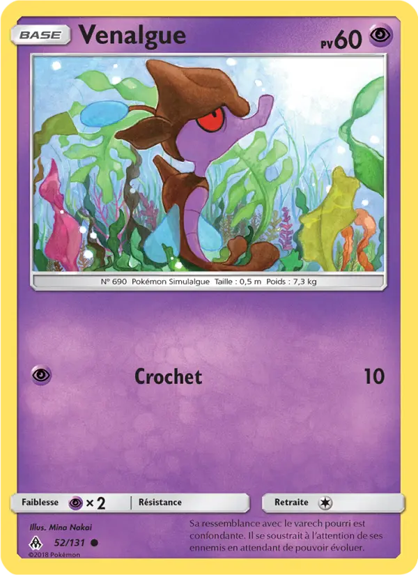 Scan HD carte Pokémon Venalgue 52/131 — Lumière Interdite