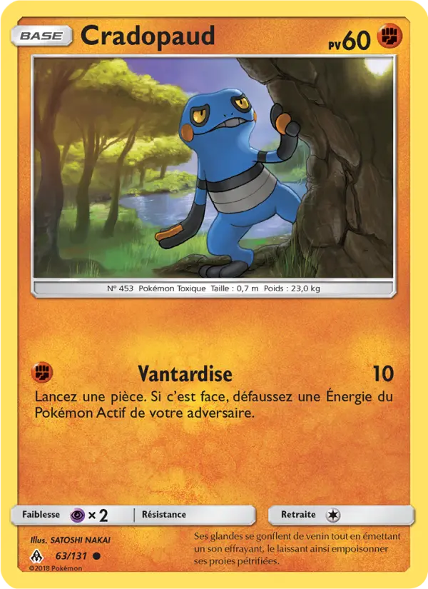 Scan HD carte Pokémon Cradopaud 63/131 — Lumière Interdite