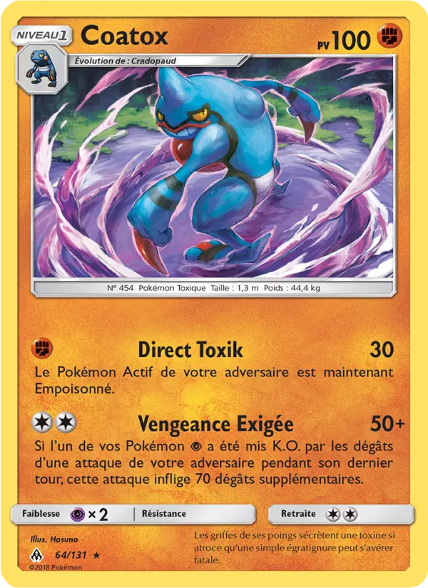 Scan HD carte Pokémon Coatox 64/131 — Lumière Interdite