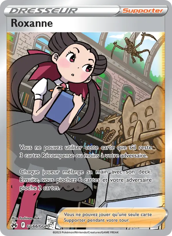 Scan HD carte Pokémon Roxanne GG66/159 — Zénith Suprême
