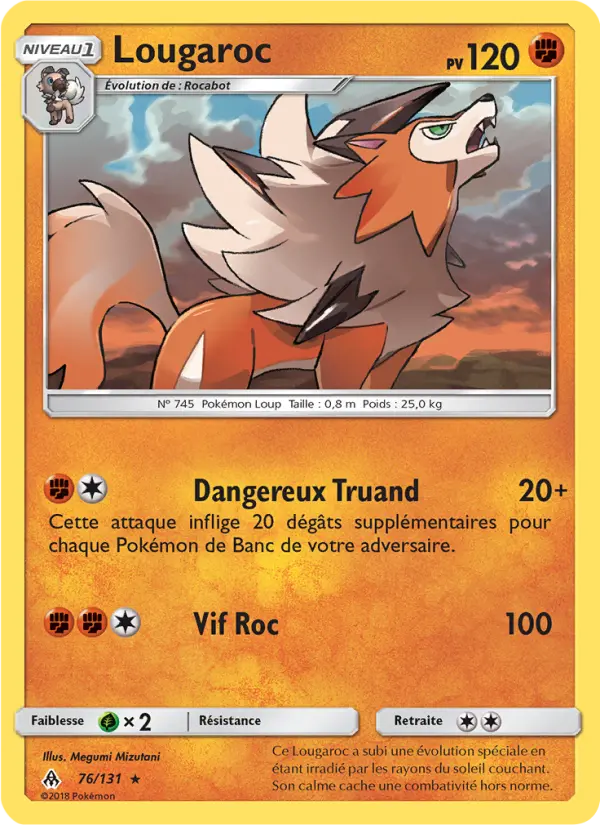 Scan HD carte Pokémon Lougaroc 76/131 — Lumière Interdite