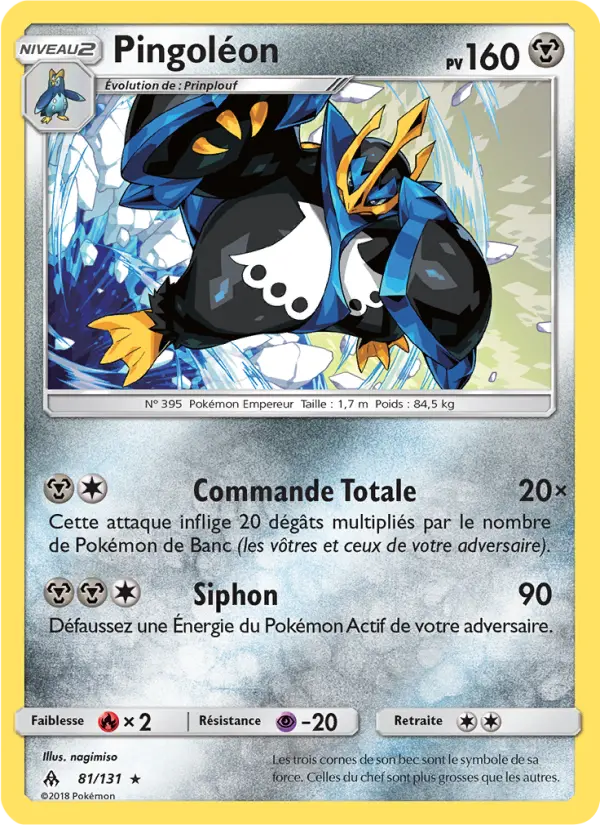 Scan HD carte Pokémon Pingoléon 81/131 — Lumière Interdite