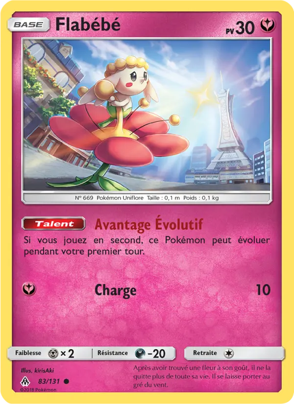 Scan HD carte Pokémon Flabébé 83/131 — Lumière Interdite