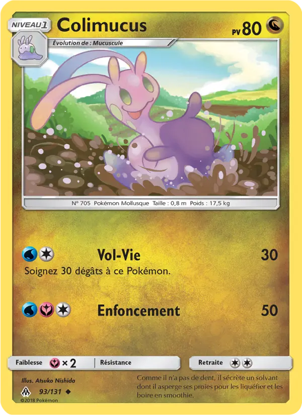 Scan HD carte Pokémon Colimucus 93/131 — Lumière Interdite