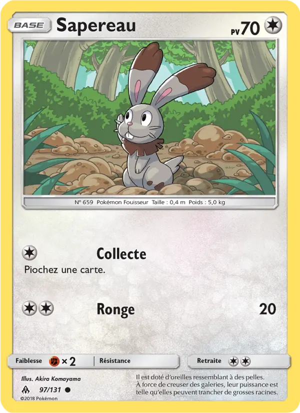 Scan HD carte Pokémon Sapereau 97/131 — Lumière Interdite