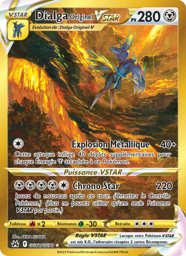 Scan HD carte Pokémon Dialga Originel VSTAR GG68/159 — Zénith Suprême