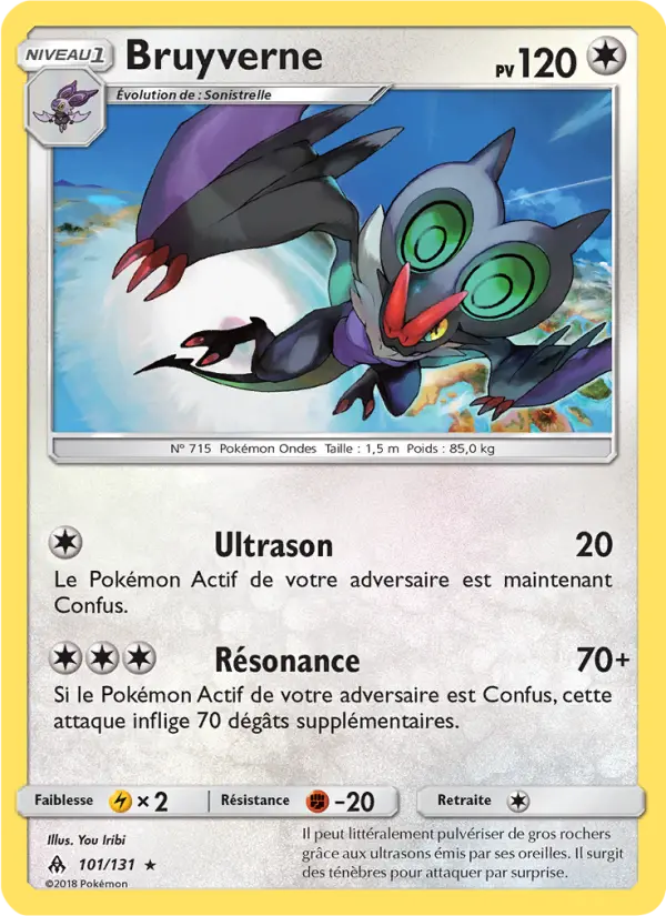 Scan HD carte Pokémon Bruyverne 101/131 — Lumière Interdite