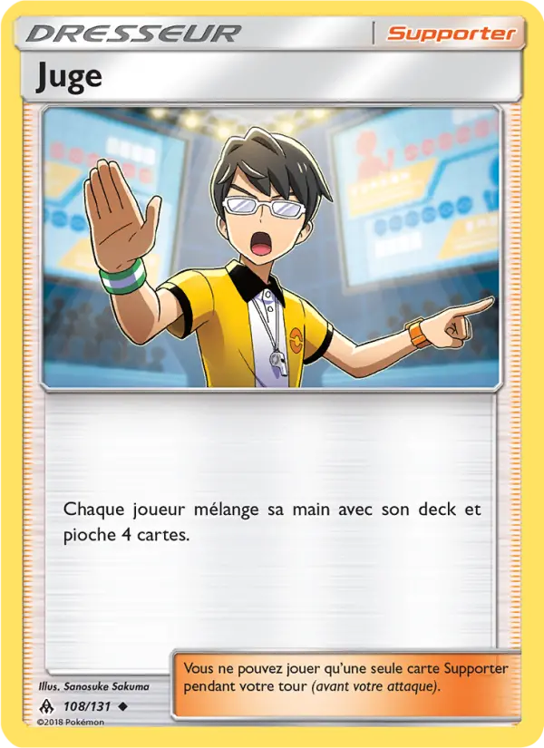 Scan HD carte Pokémon Juge 108/131 — Lumière Interdite