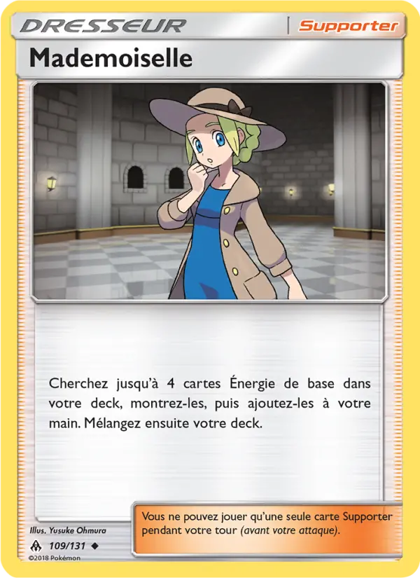 Scan HD carte Pokémon Mademoiselle 109/131 — Lumière Interdite