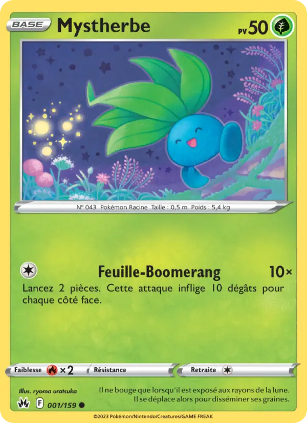 Scan HD carte Pokémon Mystherbe 001/159 — Zénith Suprême