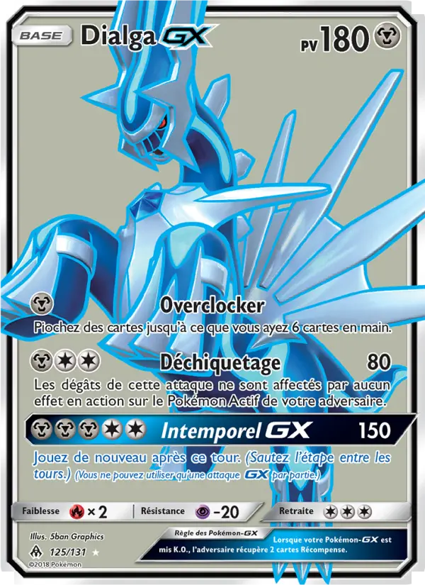 Scan HD carte Pokémon Dialga GX 125/131 — Lumière Interdite