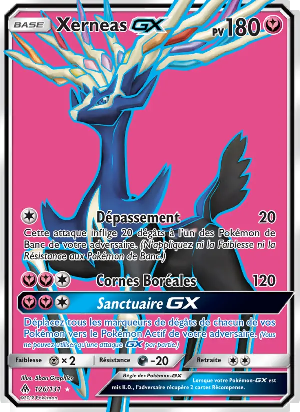 Scan HD carte Pokémon Xerneas GX 126/131 — Lumière Interdite