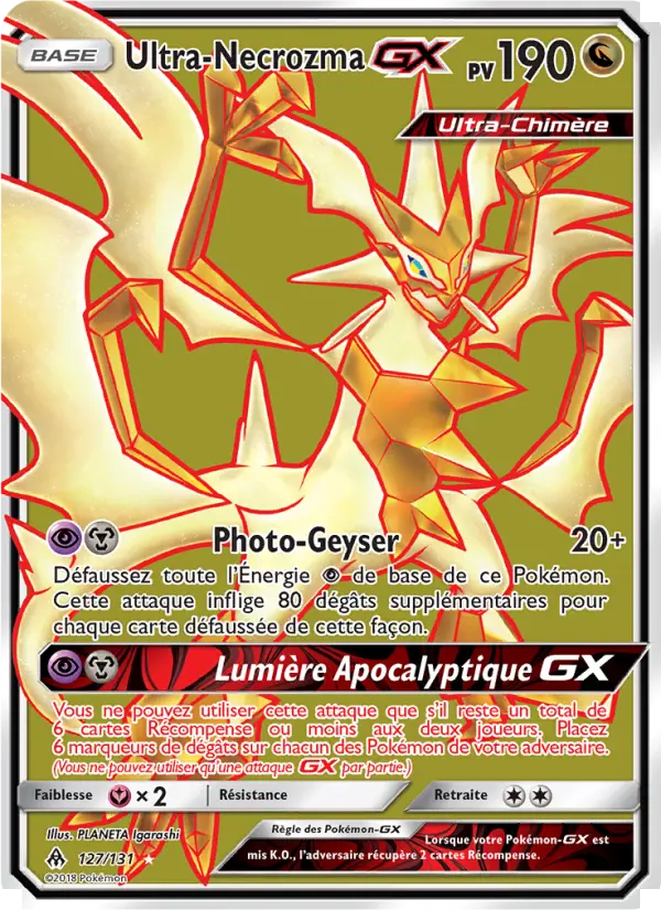 Scan HD carte Pokémon Ultra-Necrozma GX 127/131 — Lumière Interdite