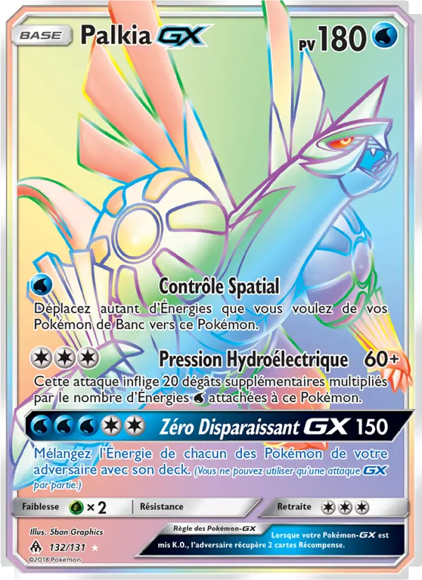 Scan HD carte Pokémon Palkia GX 132/131 — Lumière Interdite