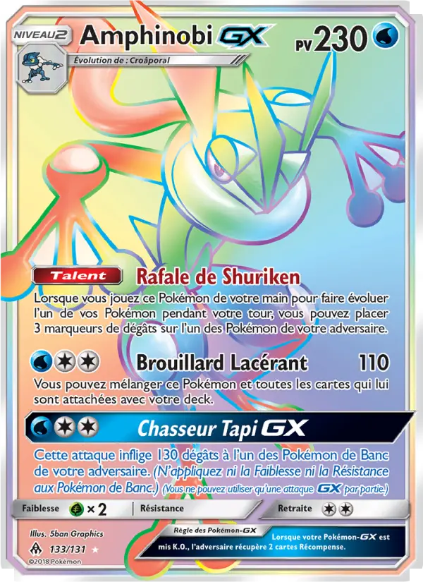 Scan HD carte Pokémon Amphinobi GX 133/131 — Lumière Interdite