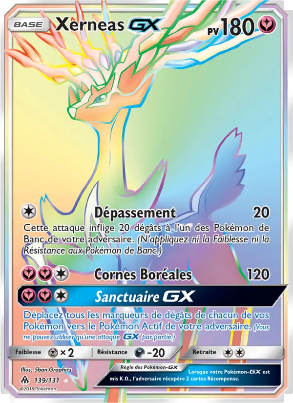 Scan HD carte Pokémon Xerneas GX 139/131 — Lumière Interdite