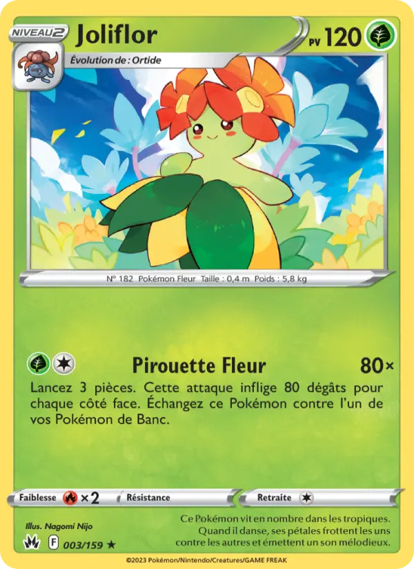 Scan HD carte Pokémon Joliflor 003/159 — Zénith Suprême