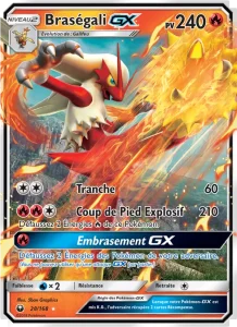 Carte Pokemon Braségali GX 28/168 Tempête Céleste