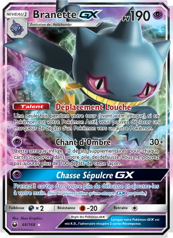 Scan HD carte Pokémon Branette GX 66/168 — Tempête Céleste