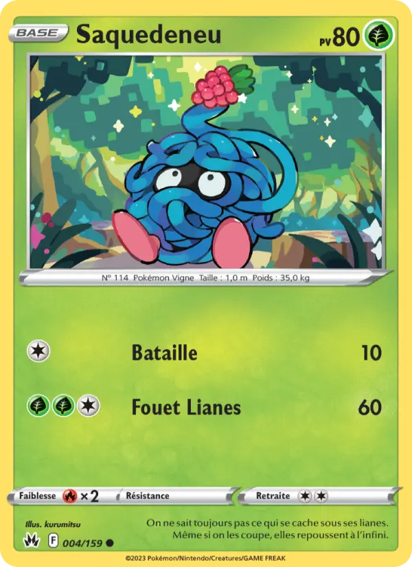 Scan HD carte Pokémon Saquedeneu 004/159 — Zénith Suprême