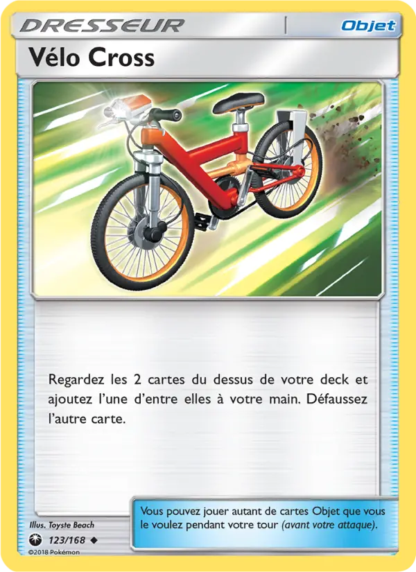 Scan HD carte Pokémon Vélo Cross 123/168 — Tempête Céleste