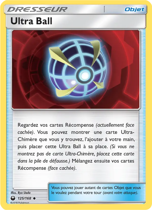 Scan HD carte Pokémon Ultra Ball 125/168 — Tempête Céleste