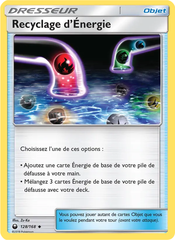 Scan HD carte Pokémon Recyclage d’Énergie 128/168 — Tempête Céleste