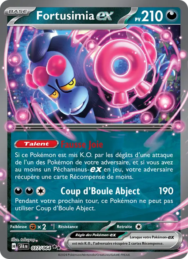 Scan HD carte Pokémon Fortusimia-ex 037/64 — Fable Nébuleuse