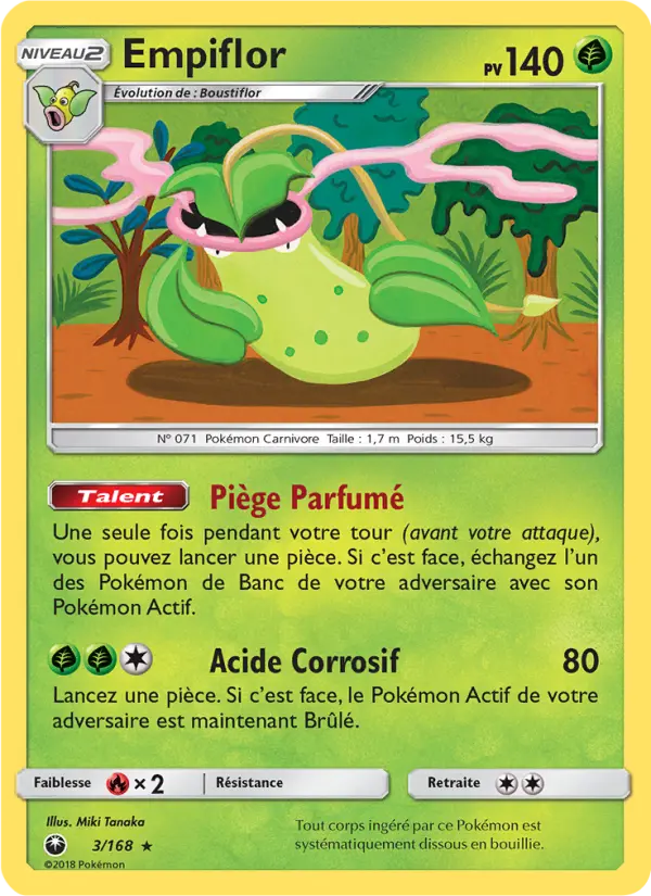 Scan HD carte Pokémon Empiflor 3/168 — Tempête Céleste