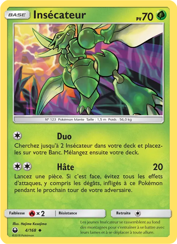 Scan HD carte Pokémon Insécateur 4/168 — Tempête Céleste