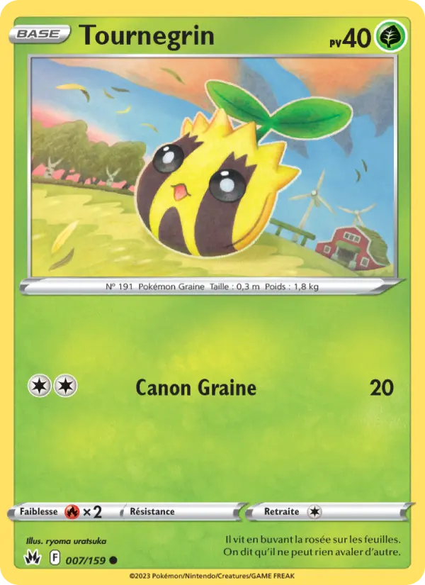 Scan HD carte Pokémon Tournegrin 007/159 — Zénith Suprême