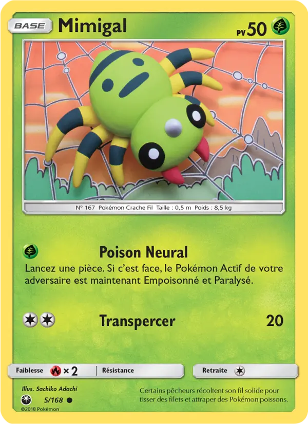 Scan HD carte Pokémon Mimigal 5/168 — Tempête Céleste
