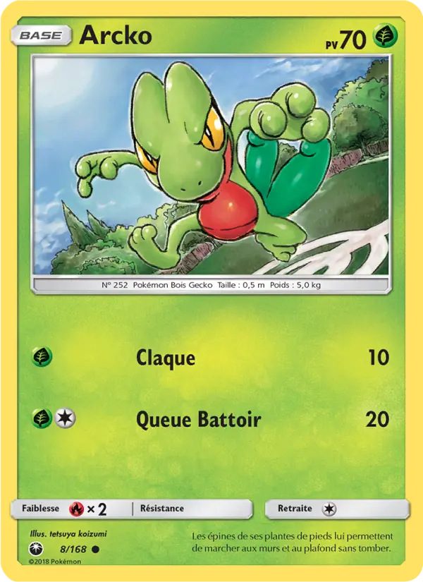 Scan HD carte Pokémon Arcko 8/168 — Tempête Céleste