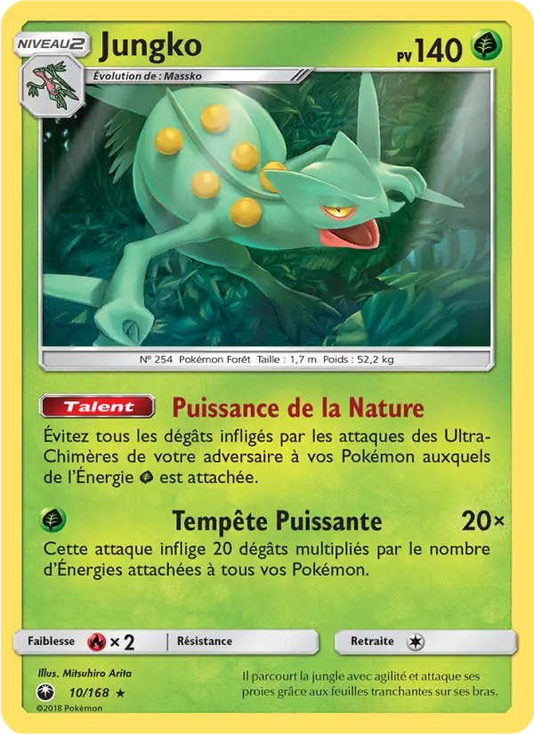 Scan HD carte Pokémon Jungko 10/168 — Tempête Céleste