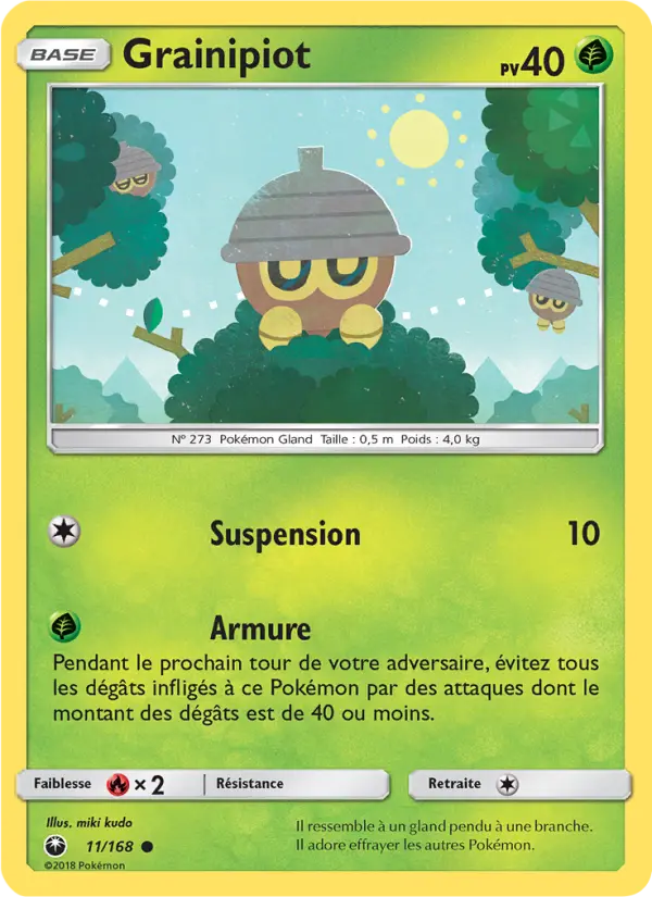 Scan HD carte Pokémon Grainipiot 11/168 — Tempête Céleste
