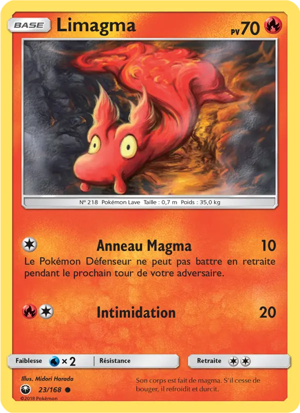 Scan HD carte Pokémon Limagma 23/168 — Tempête Céleste