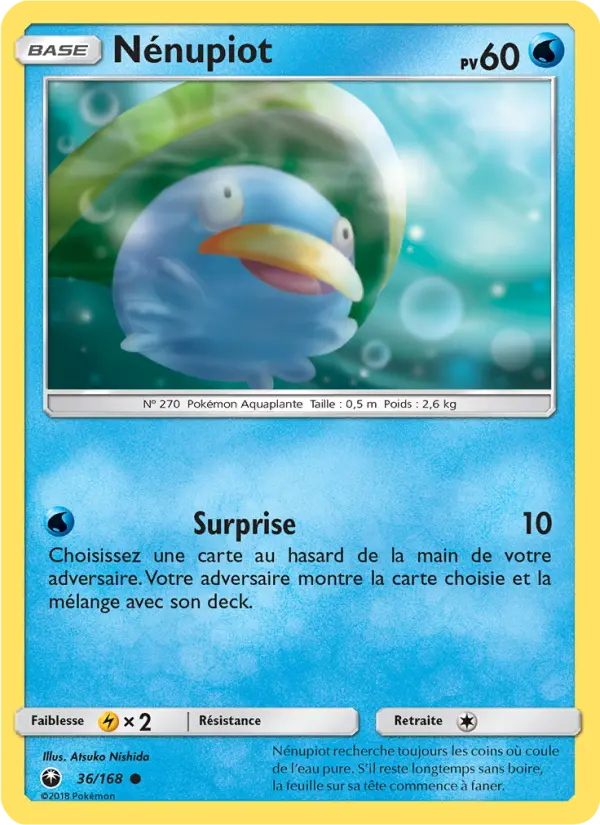 Scan HD carte Pokémon Nénupiot 36/168 — Tempête Céleste