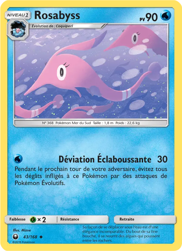 Scan HD carte Pokémon Rosabyss 43/168 — Tempête Céleste