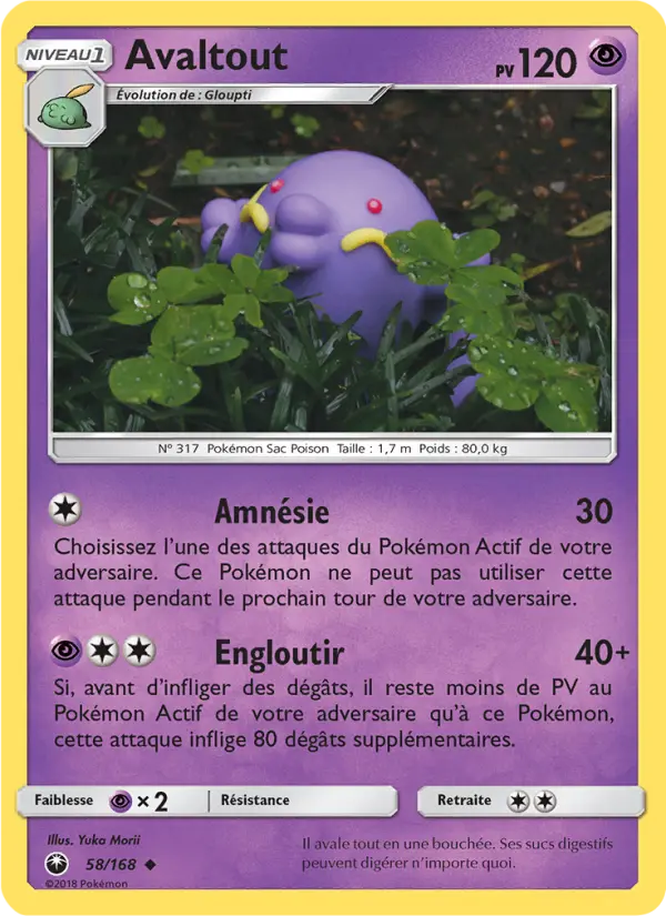 Scan HD carte Pokémon Avaltout 58/168 — Tempête Céleste
