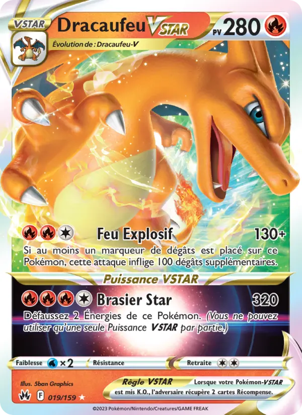 Scan HD carte Pokémon Dracaufeu VSTAR 019/159 — Zénith Suprême