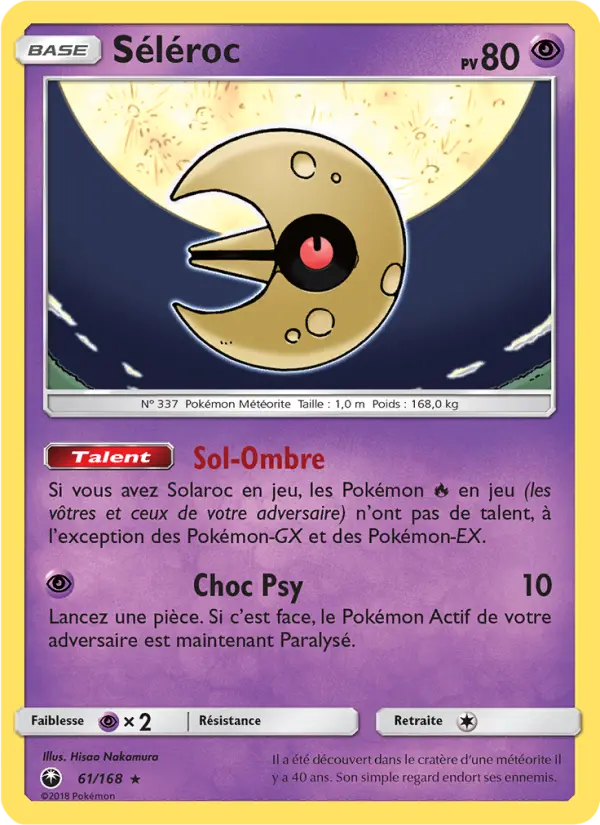 Scan HD carte Pokémon Séléroc 61/168 — Tempête Céleste